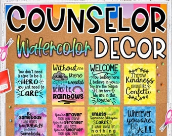 Watercolor Counseling Posters | Therapy Office Decor | Mental Health Wall Art Printable (digital download)