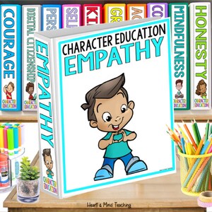 Empatía: educación del carácter para niños, hojas de trabajo digitales e imprimibles, enseñanza de la empatía, actividades del consejero terapeuta de educación en el hogar