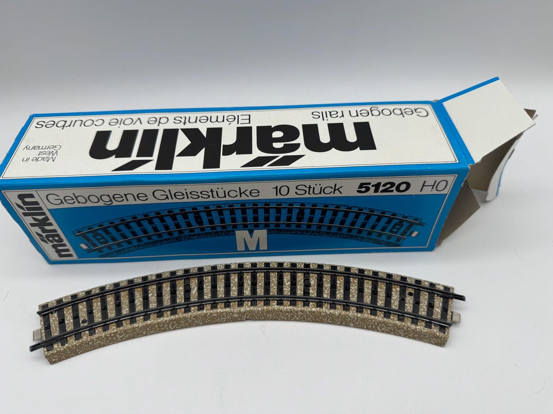 Marklin メルクリン HOゲージ レール 5100 5106 5206 Marklin HO 5120 10x Curved Track Section . New in Box From the 80s