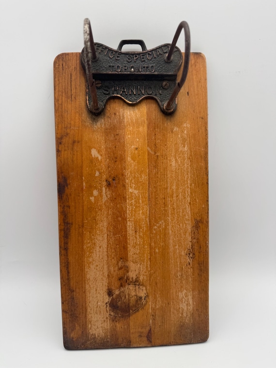 Antique Wooden Board With Metal Bill Hole Punch Clipboard - Etsy