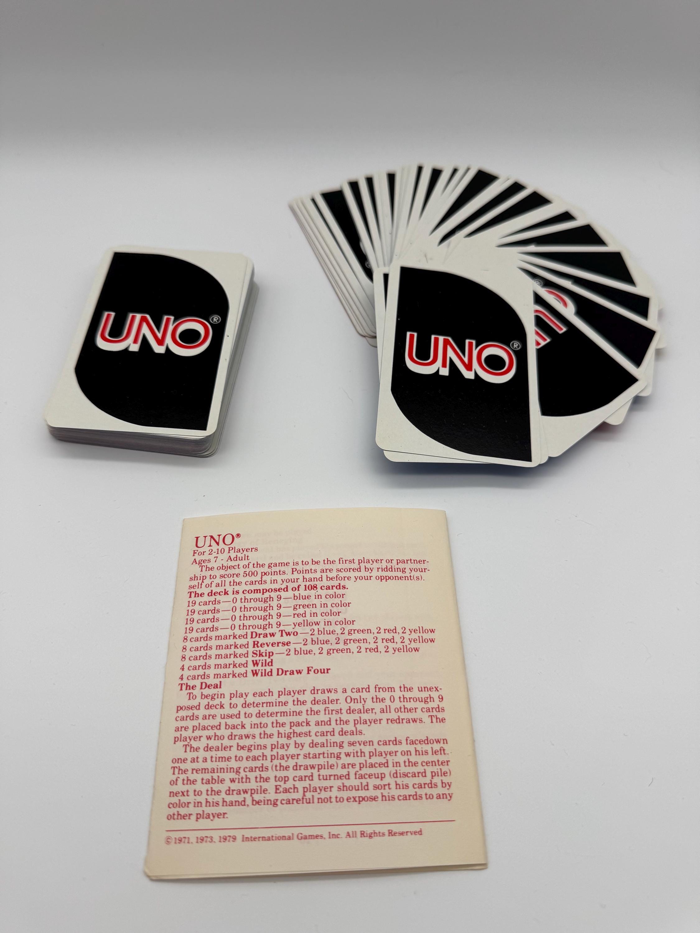 UNO Card Game From 1979 - Etsy Israel
