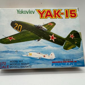 Yakovlev Yak-15 Series 2 by Pioneer 2 Vintage Plastic Model Airplane Scale 1/72
