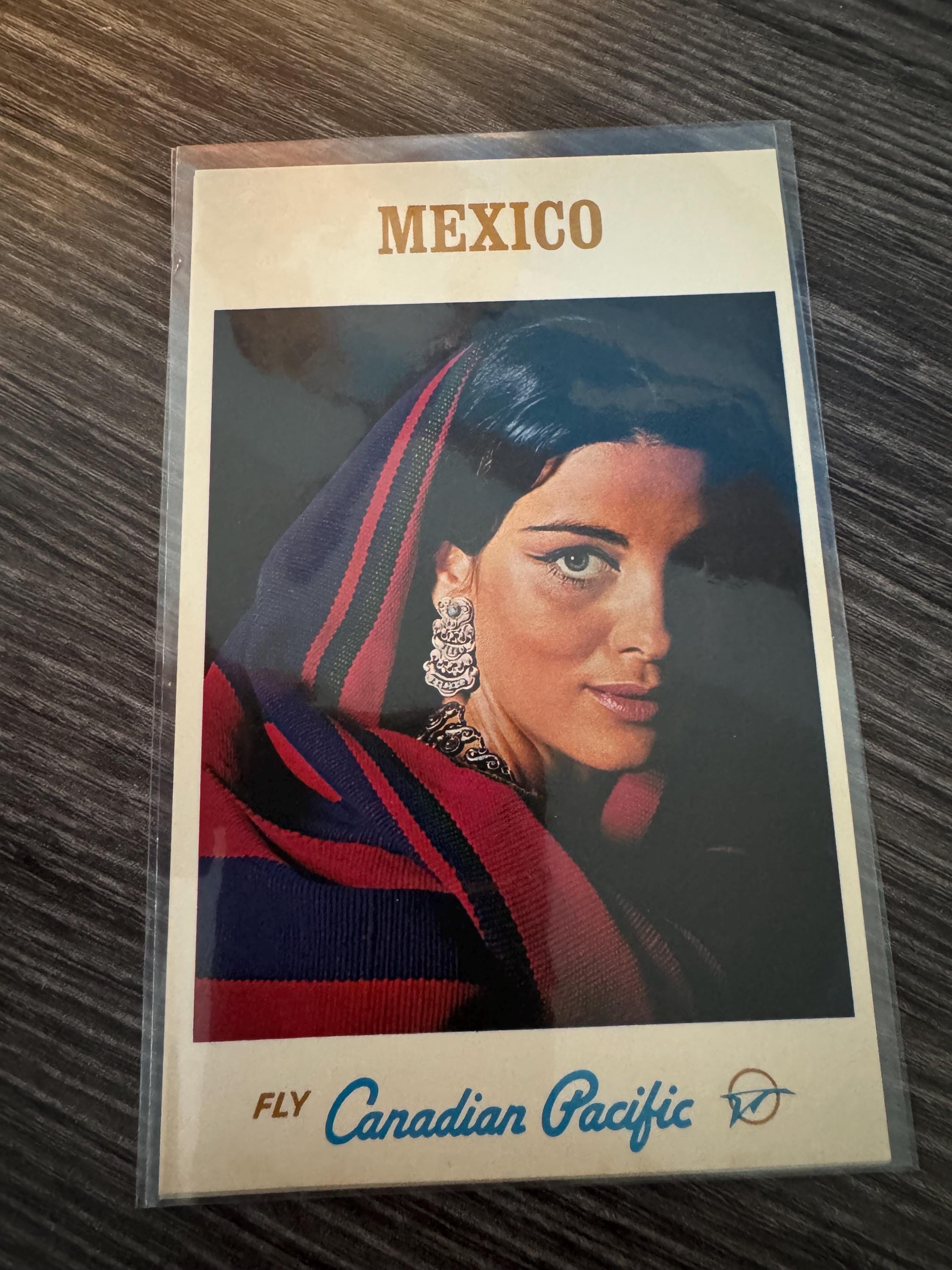 Vintage Aviation Post Card Fly Canadian Pacific Mexico