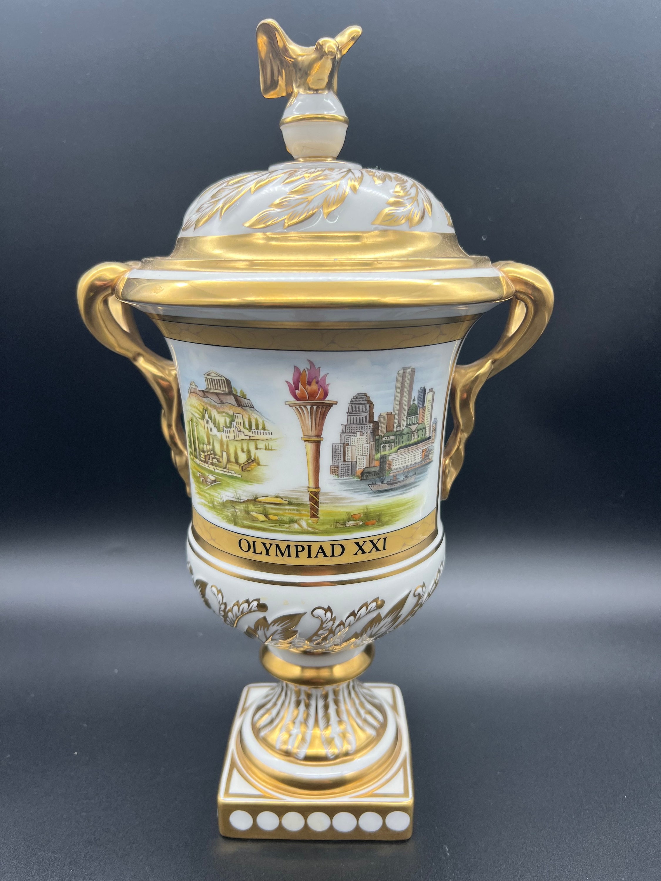 Vintage Limited Edition Coalport Bone China Amphora, Lid Vase or