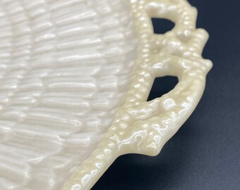 Vintage Irish Belleek Cake Plate with Handles