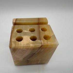 Vintage Onyx Desk Organizer / Paperweight