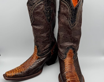 Cuadra Luxury Snakeskin Western Boots - Etsy