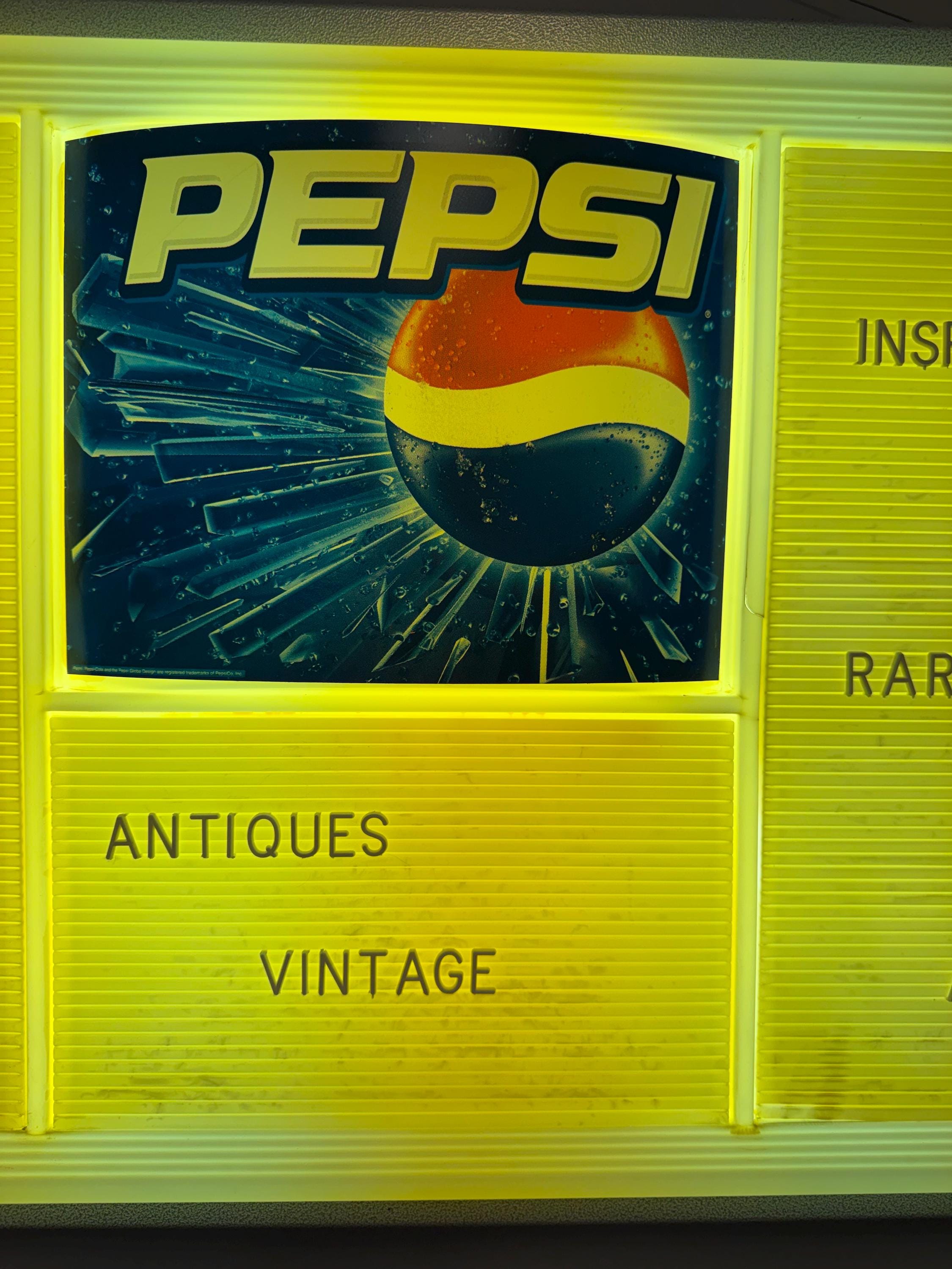 Pepsi Sign With Backlit Menu Display Board and Letters - Etsy Canada