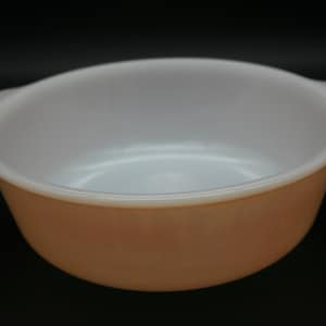 Vintage Peach Lustre Fire-King Round Baking Dish