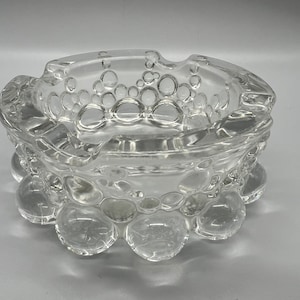 Posacenere in vetro retrò vintage stile Hobnail