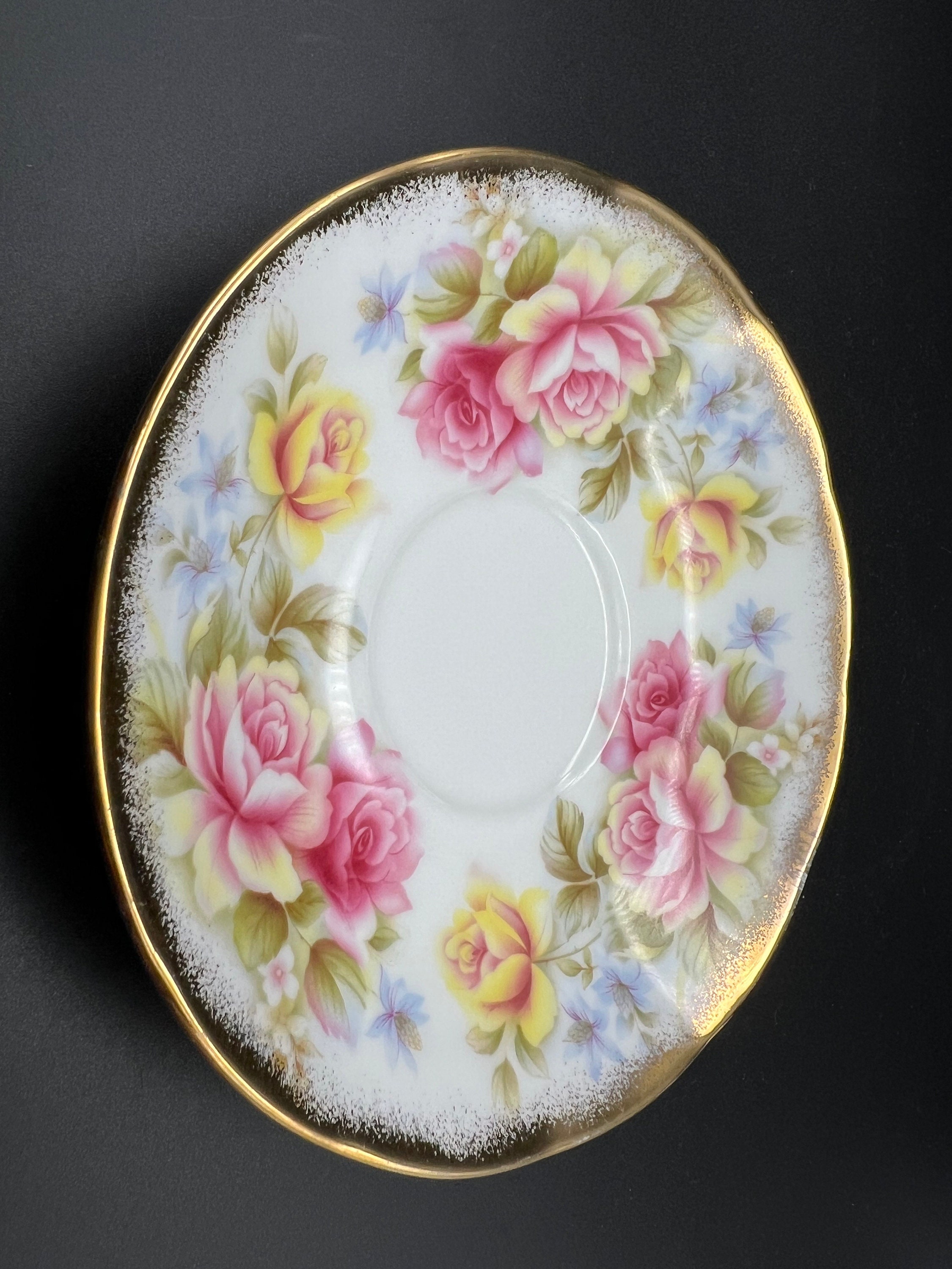 Replacement Saucer Elizabethan Jacobean Staffordshire Fine Bone