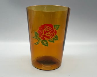 Hand Blown Vintage Amber Water / Lemonade Glass