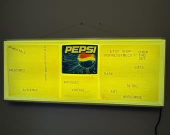 Pepsi Sign With Backlit Menu Display Board and Letters - Etsy UK
