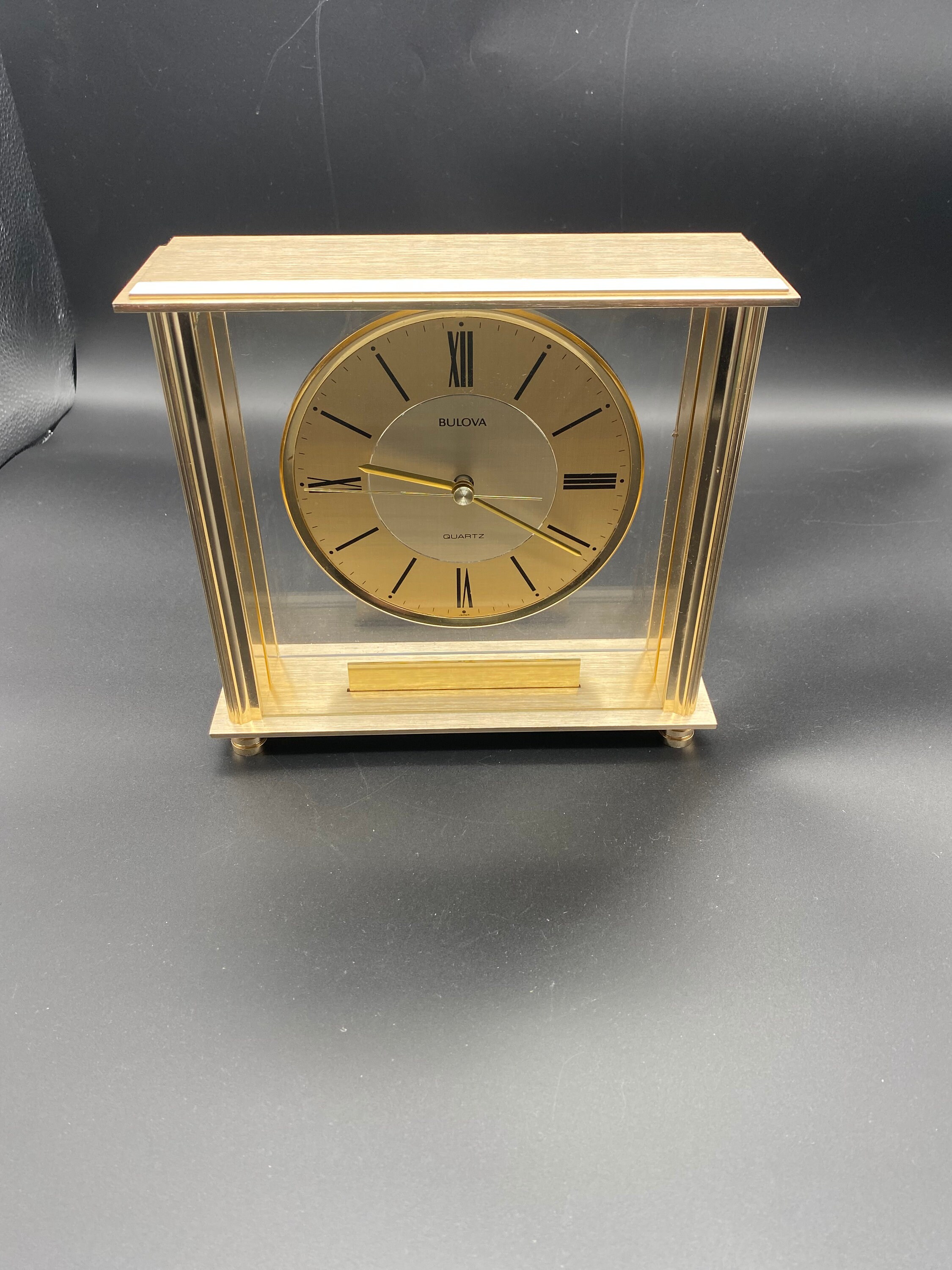 Vintage Bulova Mantle Clock Etsy Australia