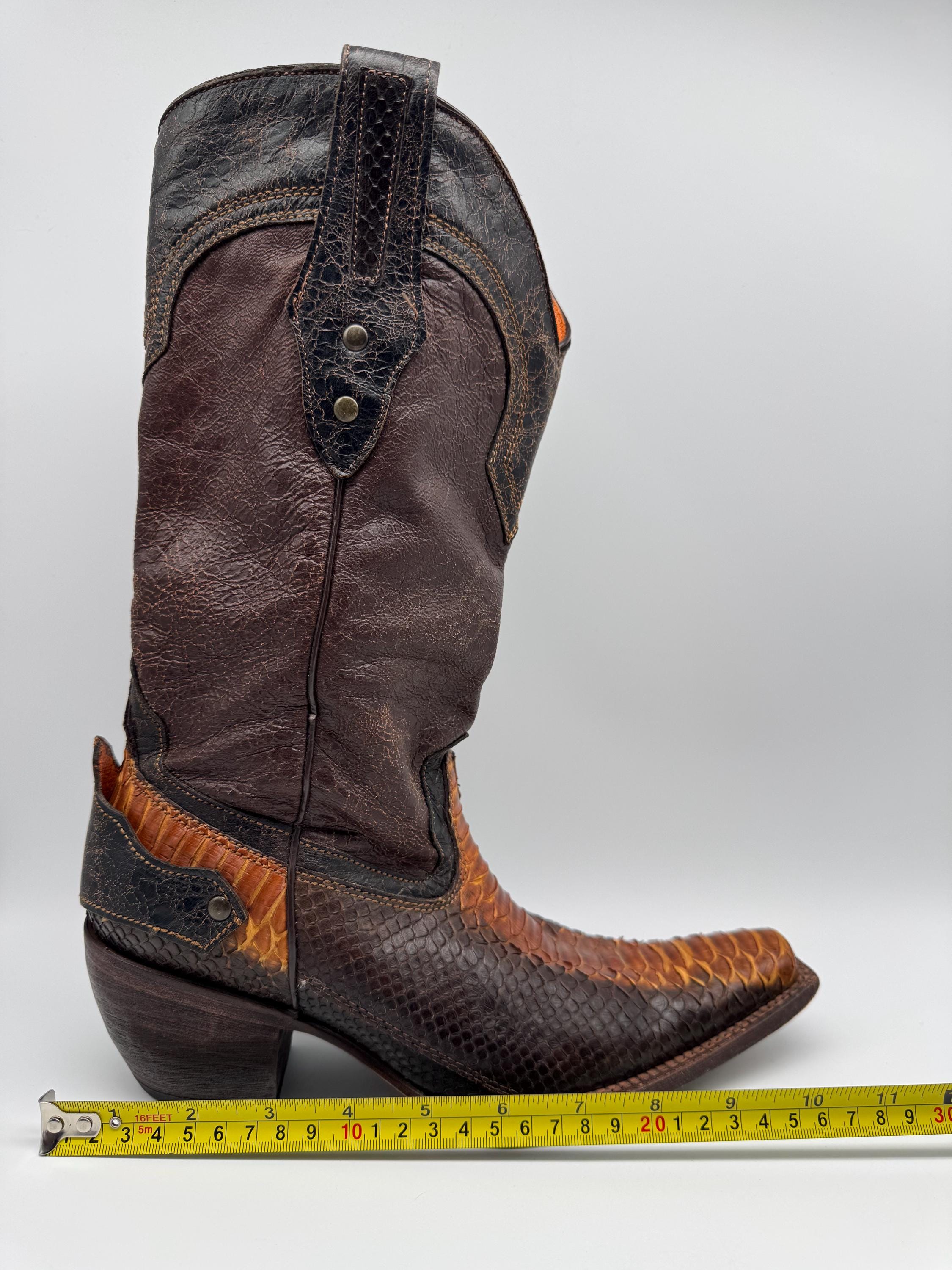 Cuadra Luxury Snakeskin Western Boots - Etsy