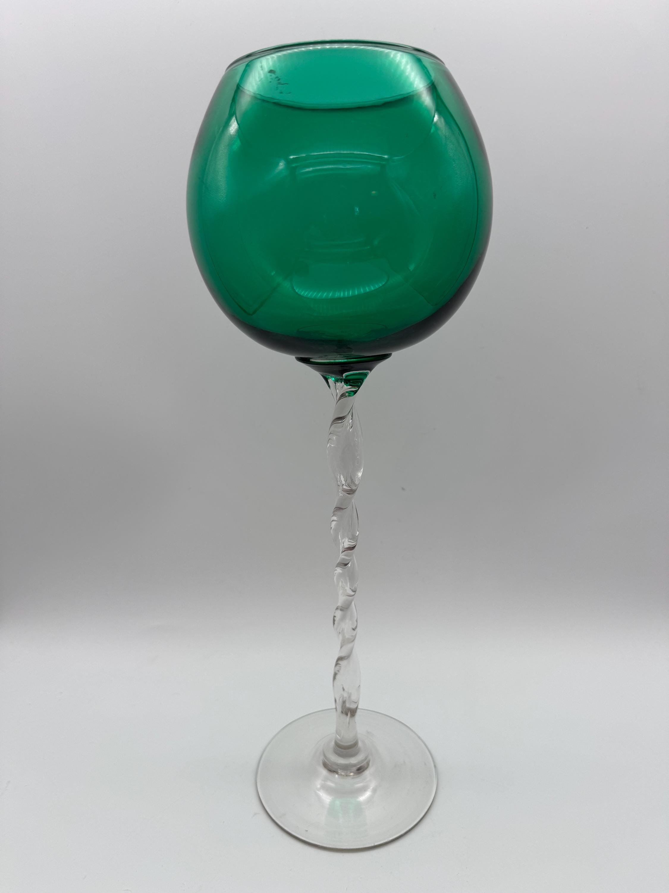 Tall Italian Green Glass - Etsy Canada