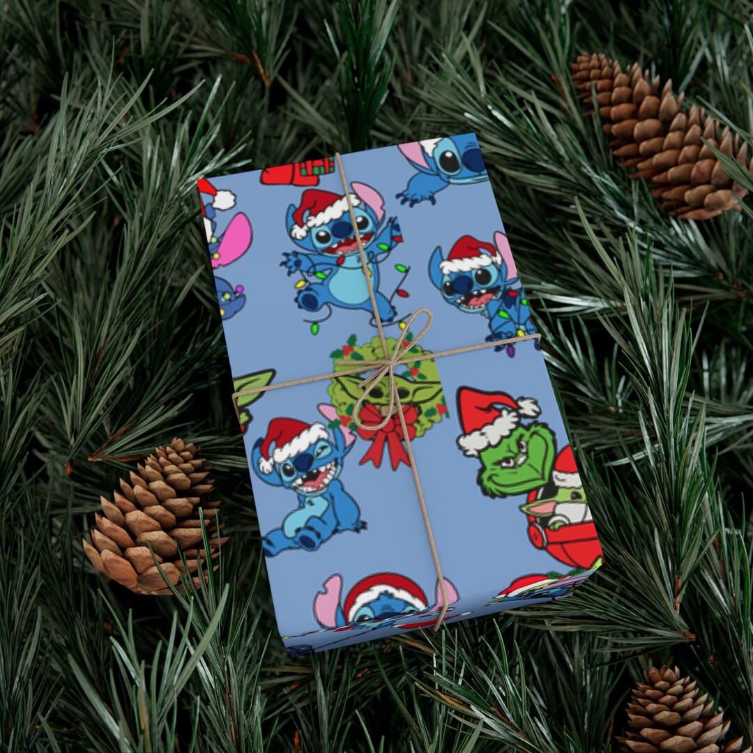 Stitch and Baby Yoda Christmas Gift Wrapping Papers Etsy