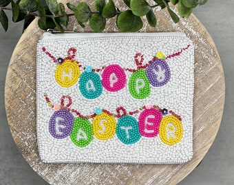 Bolsa de Pascua, Monedero de Pascua, Regalos de canasta de Pascua, Monedero de Pascua, Monedero de Pascua con cuentas de semillas, Mini bolsa de Pascua, Lindos regalos de Pascua