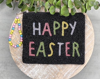 Bolsa de Pascua, Monedero de Pascua, Regalos de canasta de Pascua, Monedero de cuentas de semillas, Mini bolsa de Pascua, Regalos de Pascua, Ideas de Pascua, Monedero de Pascua