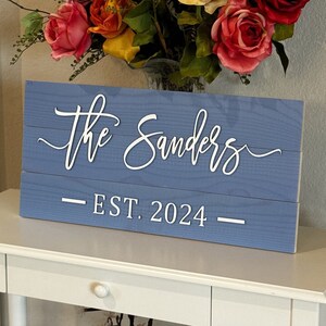 Family Name Established Sign, Mom Birthday Gift, Last Name Sign, Custom Name Sign, Personalized Family Established Sign, Wedding Gifts