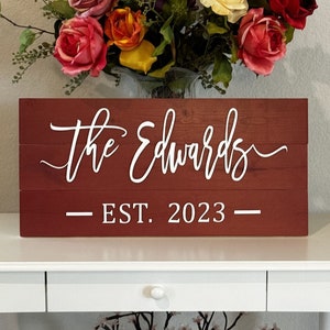 Pallet Sign / Last Name Sign / Custom Wood Sign / Established Sign / Personalized Wedding gift / Wedding Sign / 3D Sign / Family Name Sign