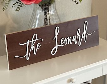 Regalo de boda / Signo de apellido / Regalo de despedida de soltera / Regalo de boda personalizado / Signo de boda / Signo de apellido / Signo establecido