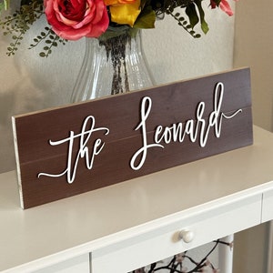 Hochzeitsgeschenk | Familien Namensschild | Brautparty Geschenk | Personalisiertes Hochzeitsgeschenk | Hochzeit Zeichen | Nachname-Zeichen | Gegründet Zeichen