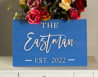 Custom Wood Sign, Personalized Family Name Sign, Last Name Pallet Sign, Anniversary Gift, Home Wall Decor, Wedding Gift