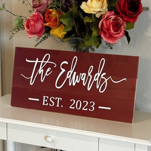 Custom Wood Sign, Home Wall Decor, Family Last Name Sign, Personalized Gift, Wedding Welcome Sign, Wedding Gift, Wall Decor, Wood Sign