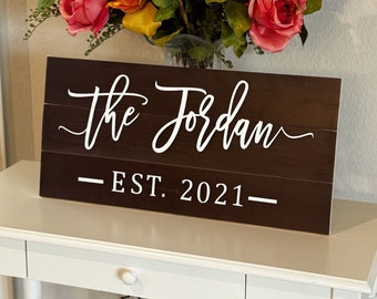 Custom Wood Sign | Personalized Family Name Sign | Last Name Sign | Wedding Gift | Home Wall Decor | Anniversary Gift | Housewarming Gift