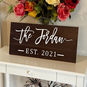 Custom Wood Sign | Personalized Family Name Sign | Last Name Sign | Wedding Gift | Home Wall Decor | Anniversary Gift | Housewarming Gift