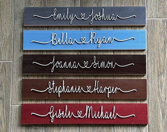 Bridal Shower Gift | Personalized Wedding Gift Last Name Established Sign Anniversary Gift Engagement Gifts Couple Gift | Wood Sign