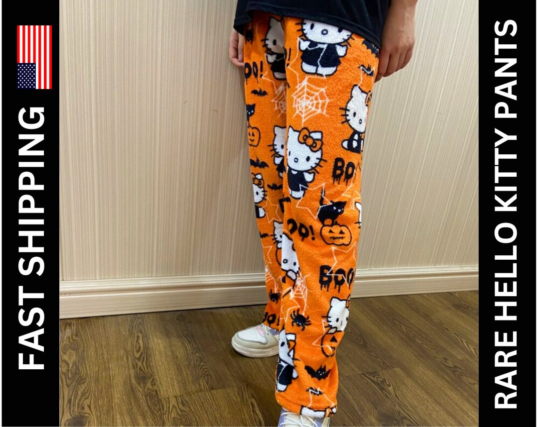 Hello Kitty Halloween Pajama Pants Hello Kitty Gifts Hello Etsy