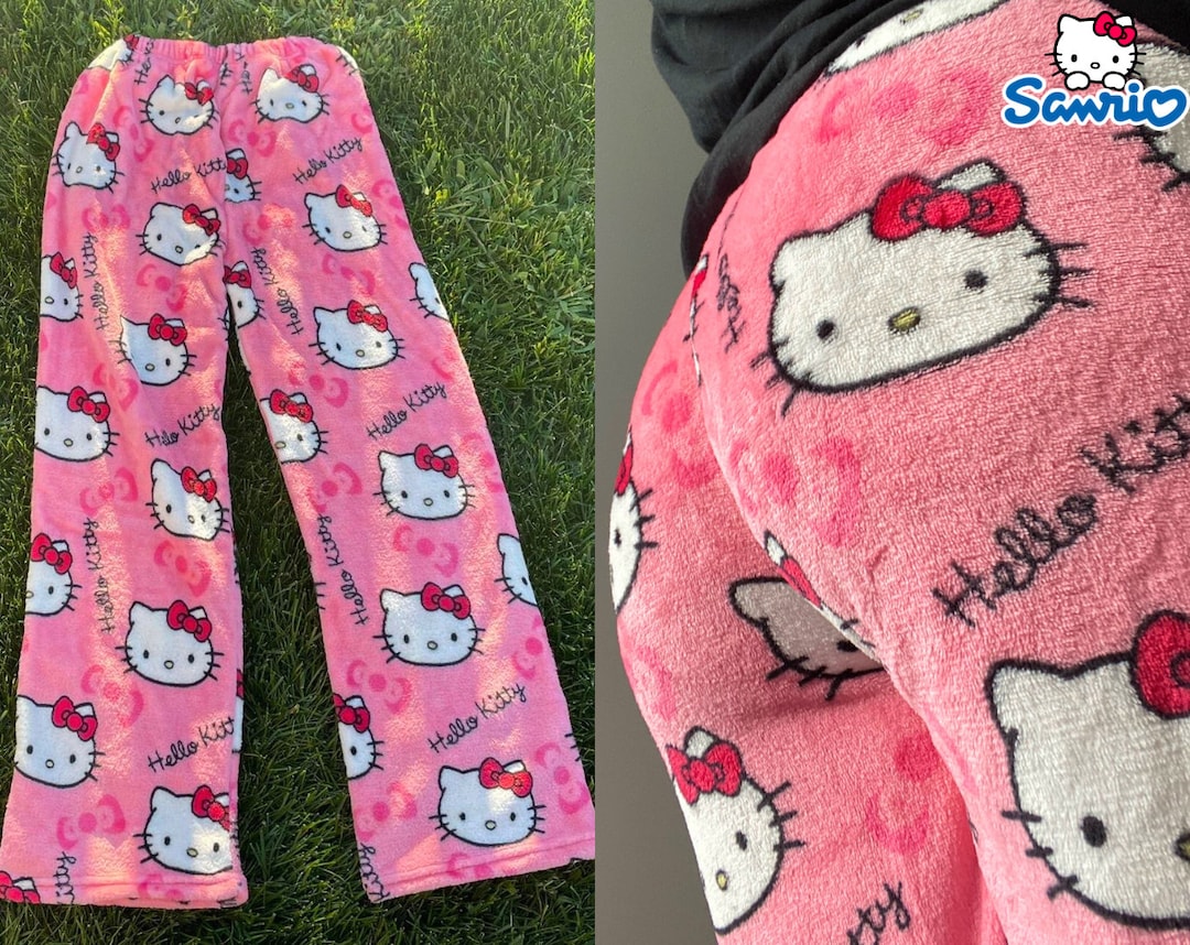 Hello Kitty Pajama Pants Cute Kawaii Pajamas Hello Kitty Etsy