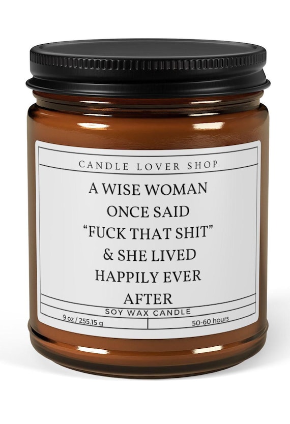 Perfect woman gift/uplifting/scarcastic/funny/Scented Soy Candle (Multi-Size, Amber Jar)