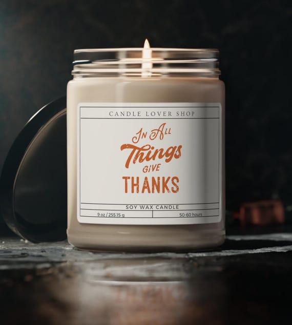Give thanks Thanksgiving Scented Soy Candle, 9oz