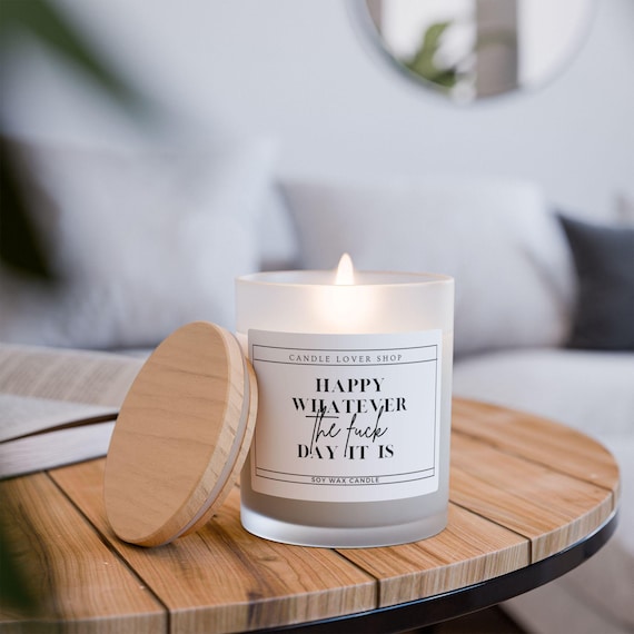 Frosted Glass Candle, 11oz
