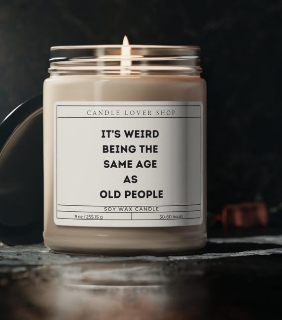 Over the hill candle birthday candle , funny gift candle Scented Soy Candle, 9oz
