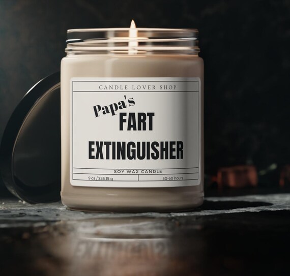 Papa's fart extinguisher funny scartastic holiday gift present Scented Soy Candle, 9oz