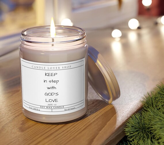 Bible verse candle uplifting encouragement gift friend spouse gift candle Scented Candles, 9oz