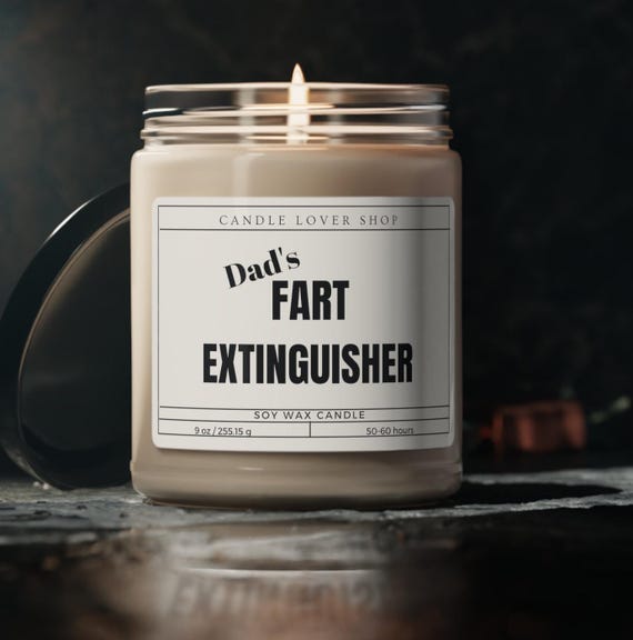 Dad's fart extinguisher funny scarcastic holiday gift present for dad Scented Soy Candle, 9oz