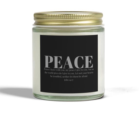 Peace candle/Christian gift/religious/uplifting/Scented Candles (4oz, 9oz)