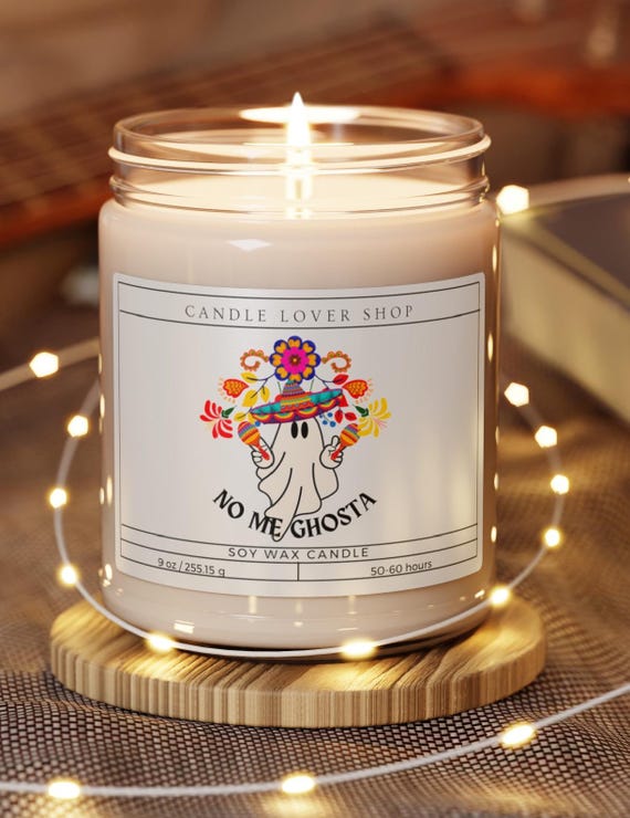 Ghost candle/Scented Soy Candle/ Halloween candle/Halloween decor/