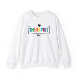 Colorful Therapist Crewneck Sweatshirt | Cozy Gift for Counselors, Mental Health Awareness, Self-Care, Unisex Apparel