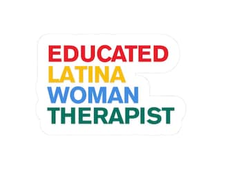 Empowered Latina Therapist Stickers | Educated Woman Decals for Planners, Journals, Laptops, Gifts, Pride