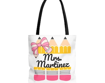 Personalized Teacher Tote Bag: Stylish Polyester Classroom Bag