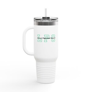 LPC Insulated Travel Mug, 40oz - Perfect for Coffee Lovers, Hot Drinks on the Go, Cute Travel Mug, Gift for Adventurers, Summer