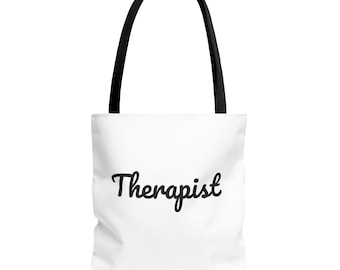 Therapist Tote Bag: Polyester Mental Health Gift