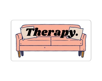 Therapy Couch sticker | Kiss-Cut Sticker, mental health design