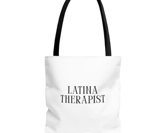 Latina Therapist Tote Bag | Perfect for Mental Health Professionals, Gift for Therapists, Self-Care Accessory, Eco-Friendly Tote
